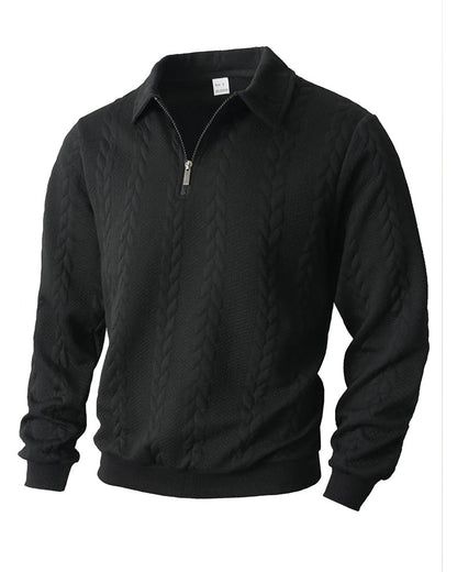 Lapel Half Zipper Casual Hoodie 2024 f/w hoodies & sweatshirts (men) spring