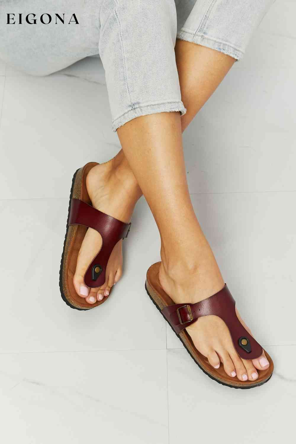 Drift Away T-Strap Flip-Flop in Brown Melody Ship from USA shoes womens shoes