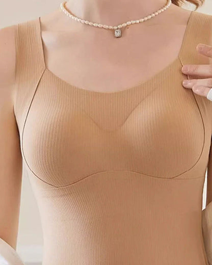 Women's Thermal Gilet with Built-In Bra