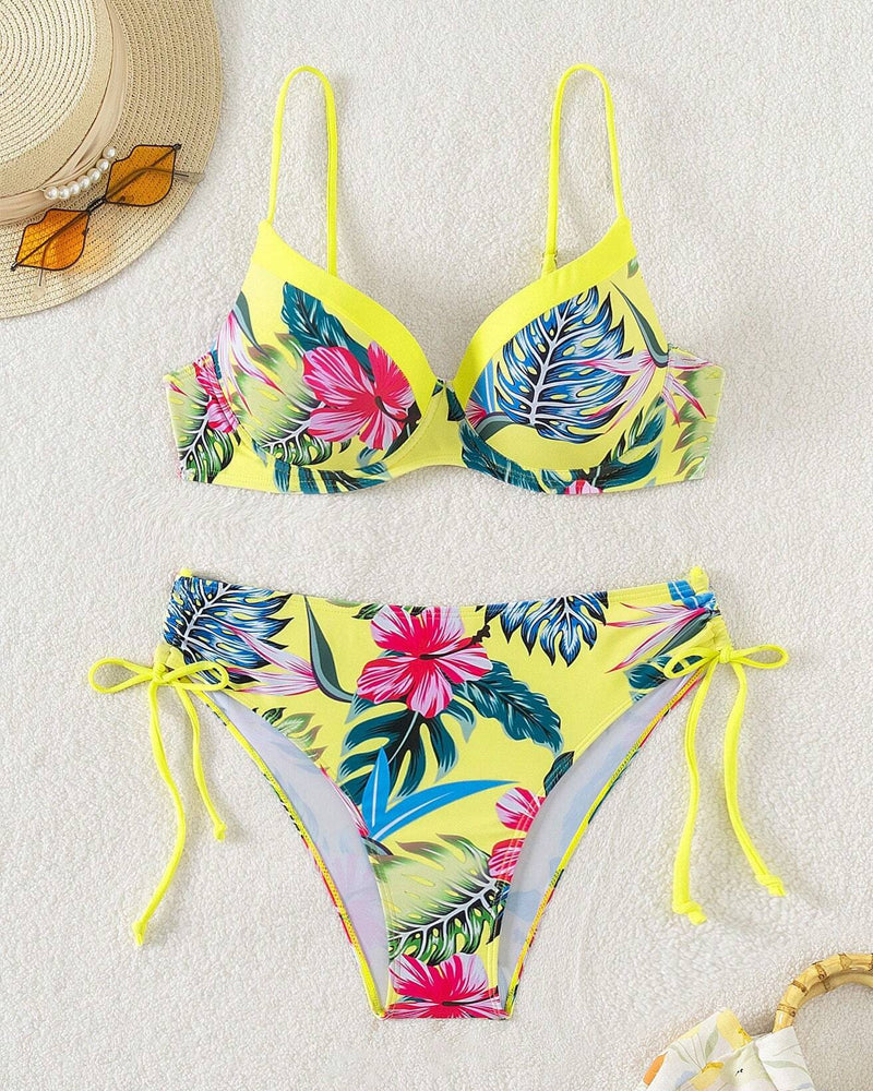 Briefs Tie-Strap Printed Two-Piece Swimsuit bikinis spring summer