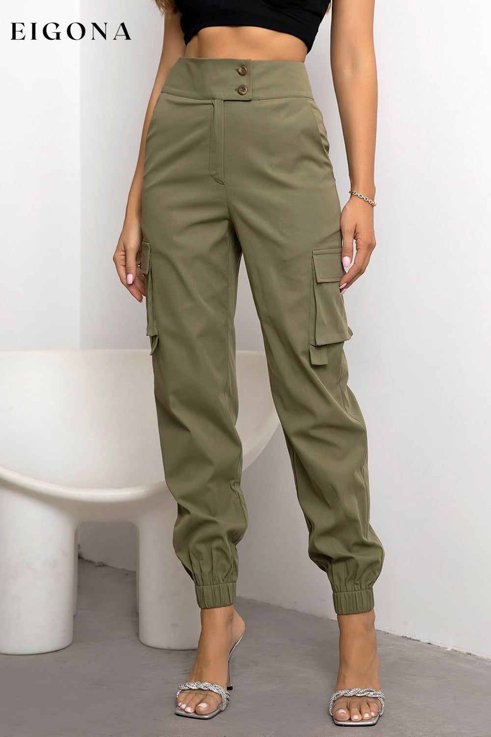 High Waist Cargo Pants bottoms clothes pants Ringing-N Ship From Overseas Women's Bottoms