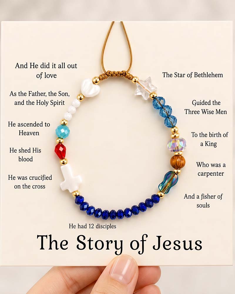 ✝️Handmade Story of Jesus Bracelet❤️Wear the Story. Carry the Faith.