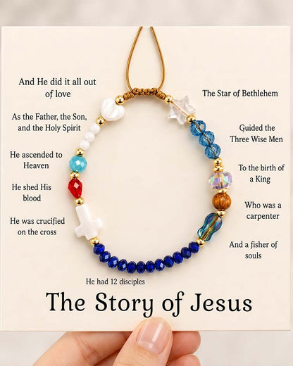 ✝️Handmade Story of Jesus Bracelet❤️Wear the Story. Carry the Faith.