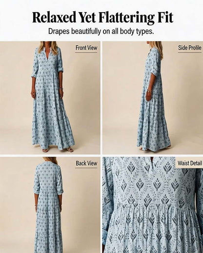 Vintage V-Neck Floral Dress