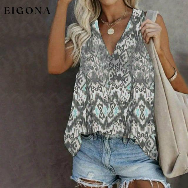 Vintage Geometric Print Tank Top best Best Sellings clothes Plus Size Sale tops Topseller