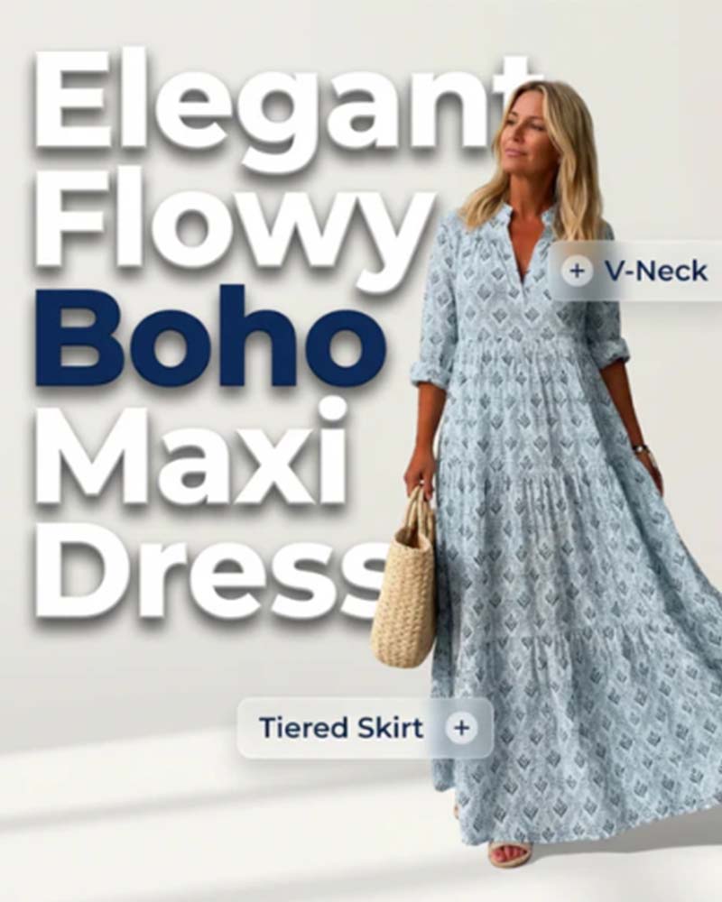 Vintage V-Neck Floral Dress