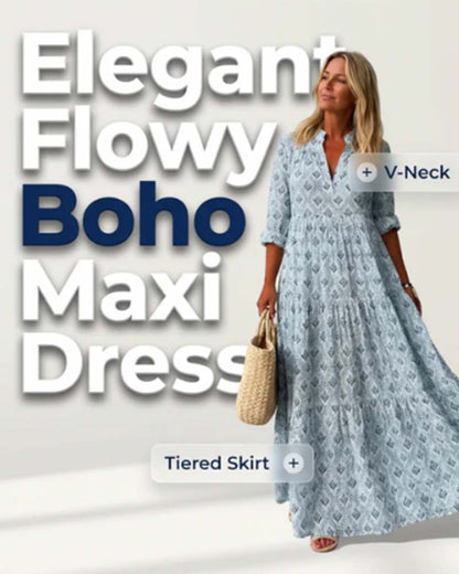 Vintage V-Neck Floral Dress