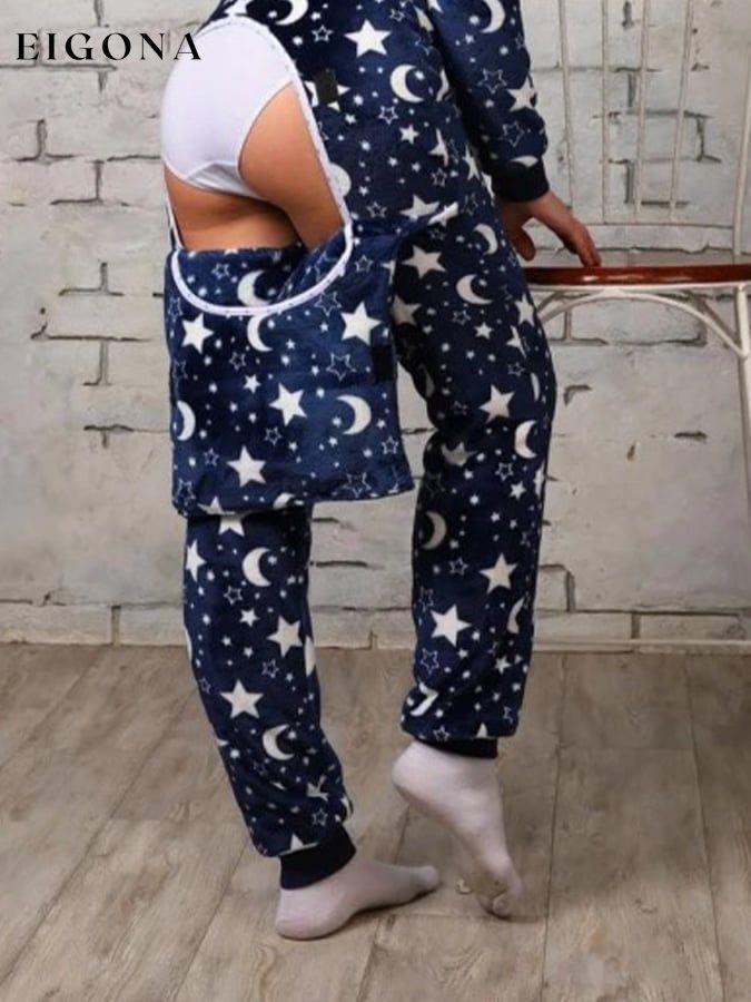 Star And Moon Print Jumpsuit