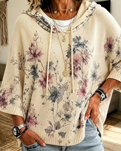 Casual Printed Drawstring Pullover