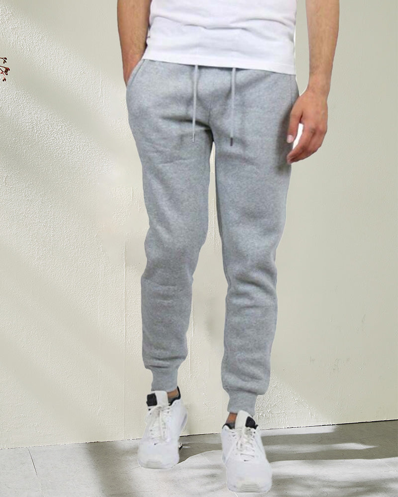 Solid color drawstring casual sweatpants 2024 f/w pants