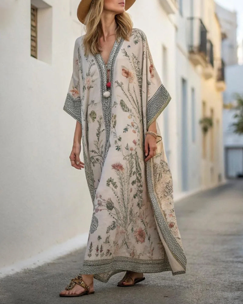 Bohemian Floral Print Dress