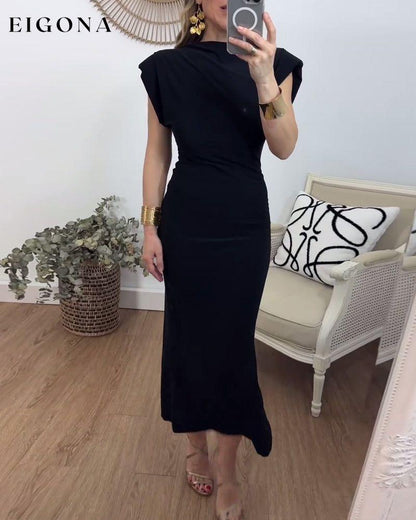 Sleeveless solid color elegant long dress casual dresses party dresses summer