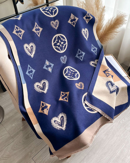 Heart Geometric Fashion Warm Scarf 2024 f/w accesories