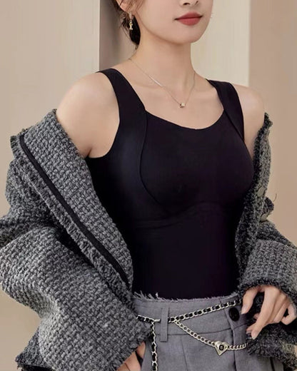 Women's Thermal Gilet with Built-In Bra