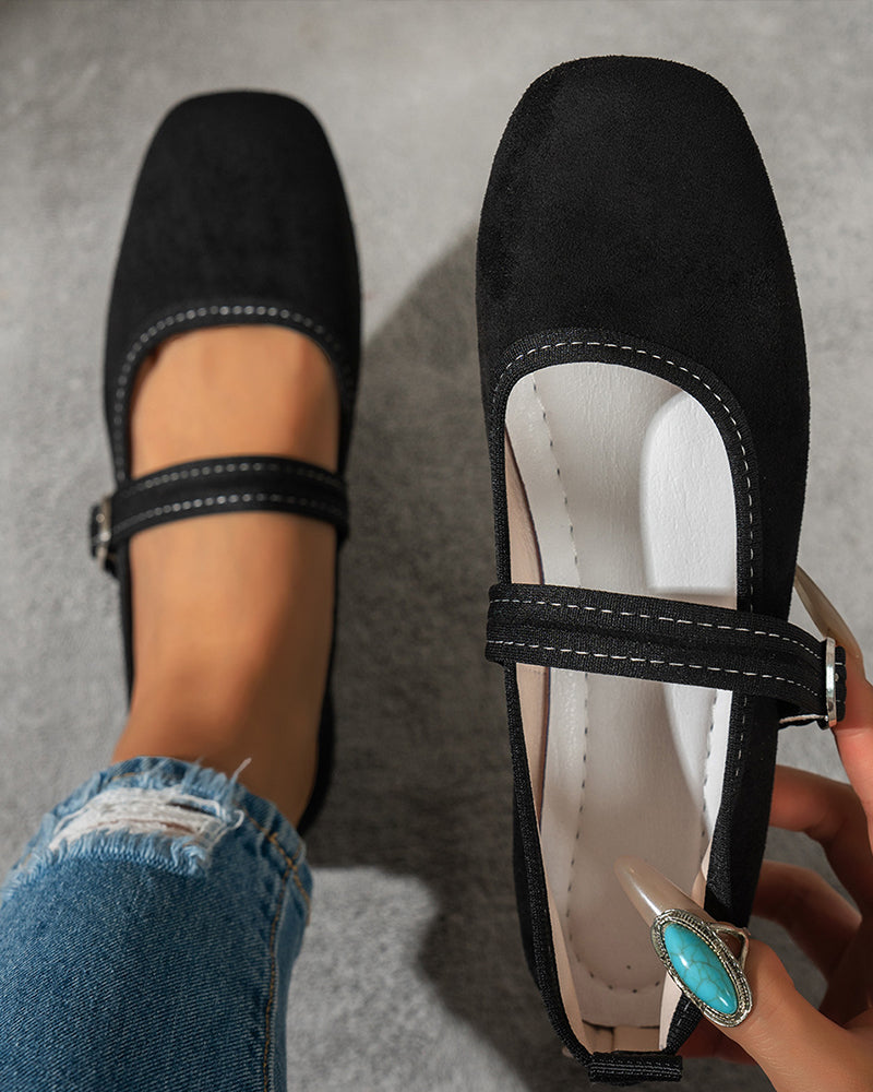 Women's Vintage Classy Elegant Square Toe Classic Mary Jane Shoes 2024 f/w shoes spring summer