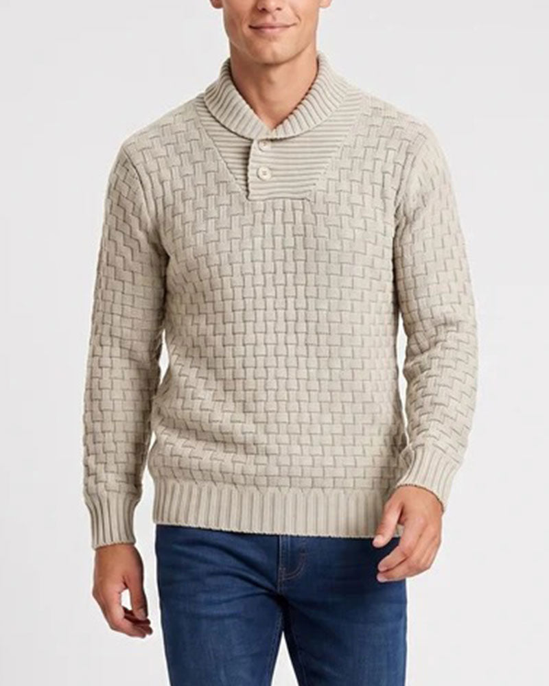 Men's Plaid Casual Pullover