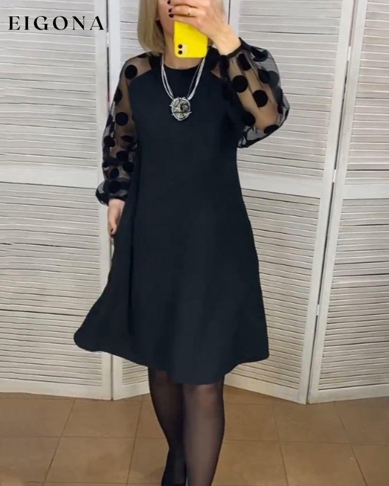 Elegant polka dot pattern dress 2023 f/w Casual Dresses Clothes Dresses elegant dress