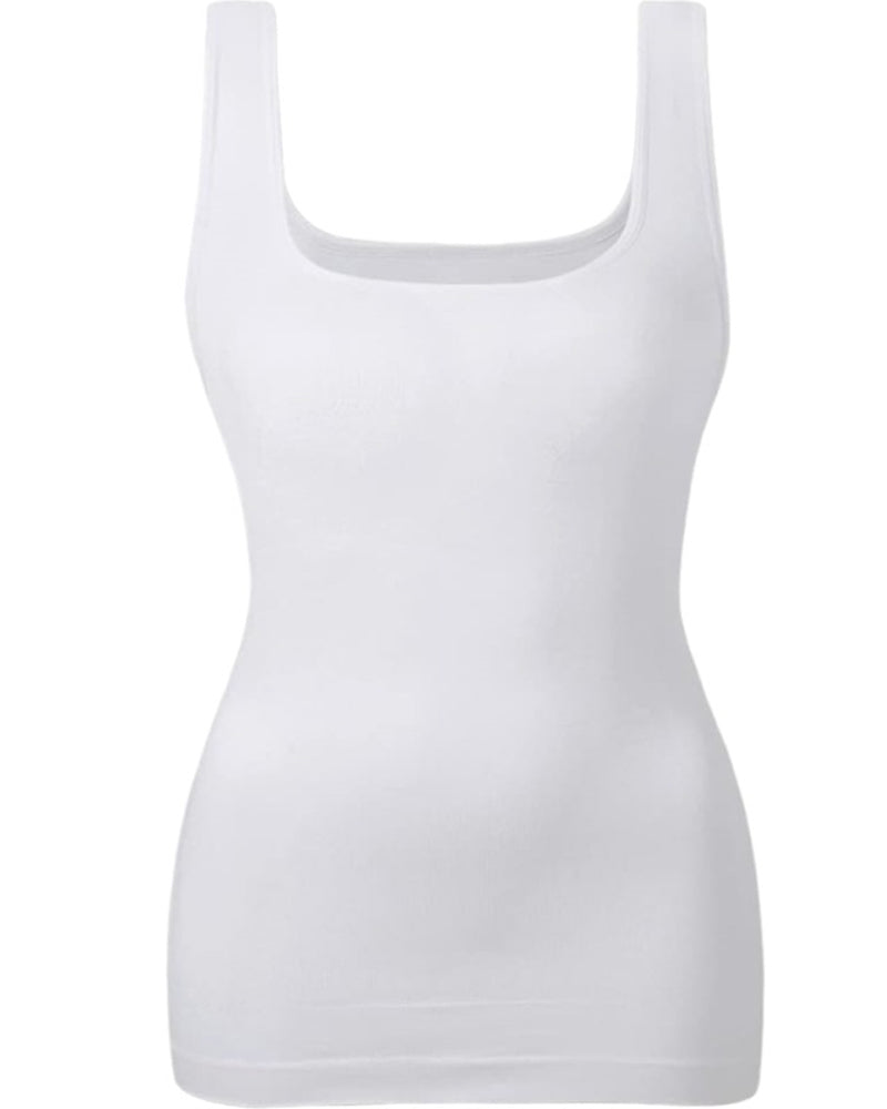 Solid Tummy Control Shaping Midi Tank Top