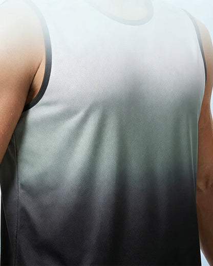 Men's Gradient Crew Neck Tank Top