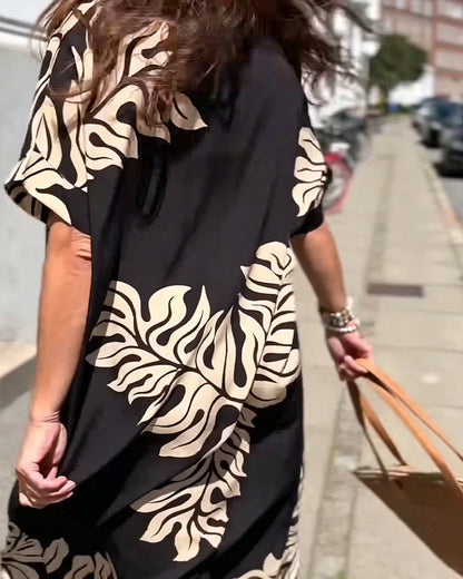 Botanical Print Shift Dress