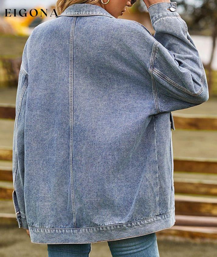 Dropped Shoulder Denim Jacket clothes M.F Ship From Overseas Shipping Delay 09/29/2023 - 10/02/2023 trend