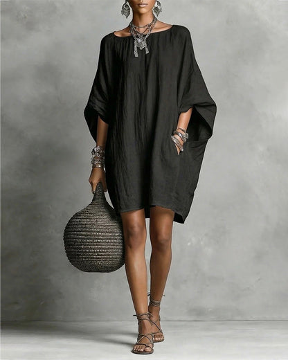 Loose Batwing Sleeve Plus Size Dress