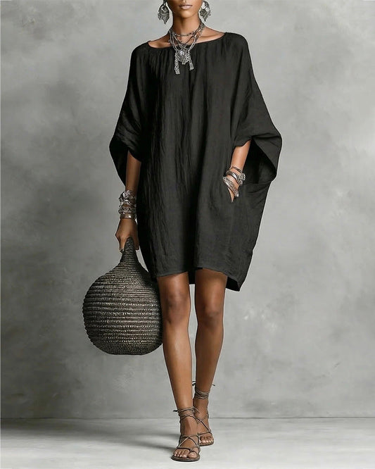 Loose Batwing Sleeve Plus Size Dress