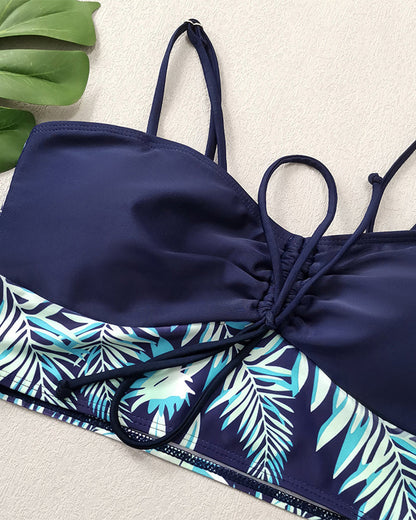 High-Waisted Boyleg Printed Bikini