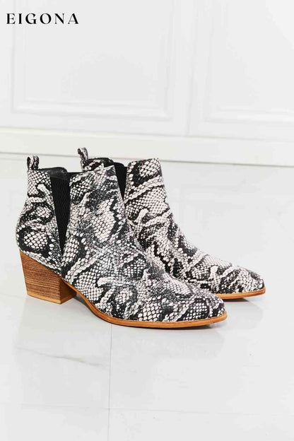Back At It Point Toe Bootie in Snakeskin Clothes Melody Ship from USA shoes womens shoes