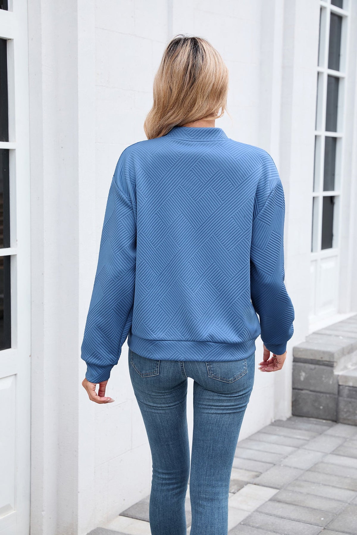 Solid Baseball Neck Long Sleeve Coat 2025 f/w coats spring