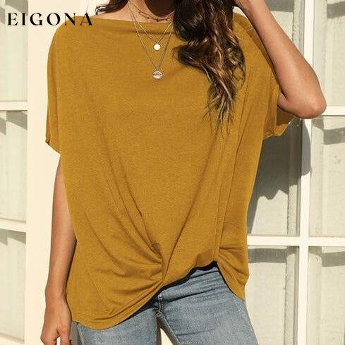 One Shoulder Short Sleeve T-Shirt Honey .925 clothes Manny off the shoulder shirt Ship From Overseas shirt shirts short sleeve short sleeve shirt short sleeve top top tops