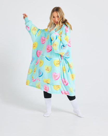 Love heart candies blanket hoodie 2024 f/w blanket hoodie