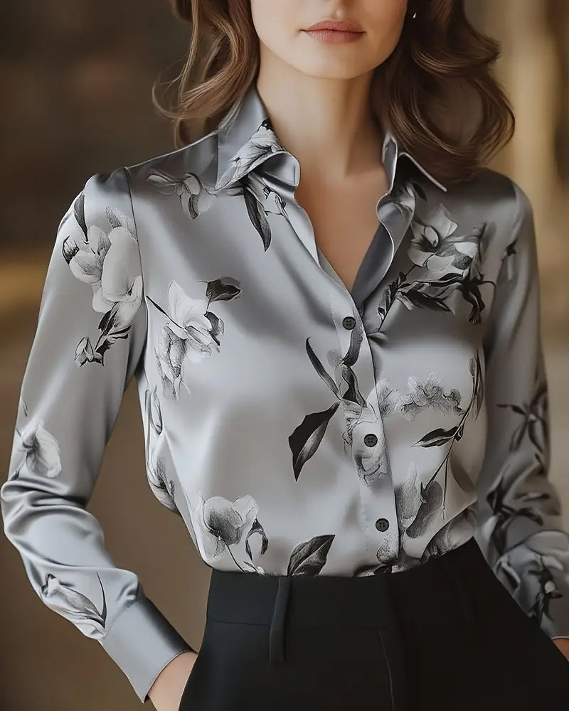 Retro Style Floral Print Shirt