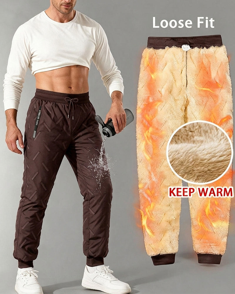 Men's Warm Pocket Drawstring Pants
