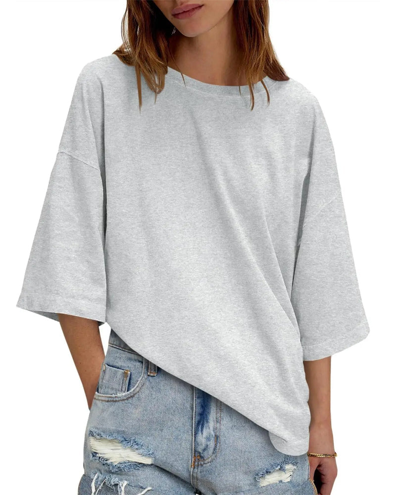 Batwing Sleeve Crew Neck Loose T-Shirt