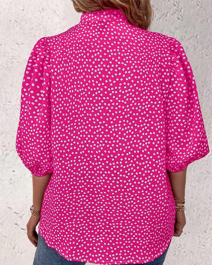 Small Floral Puff Sleeve Shirt