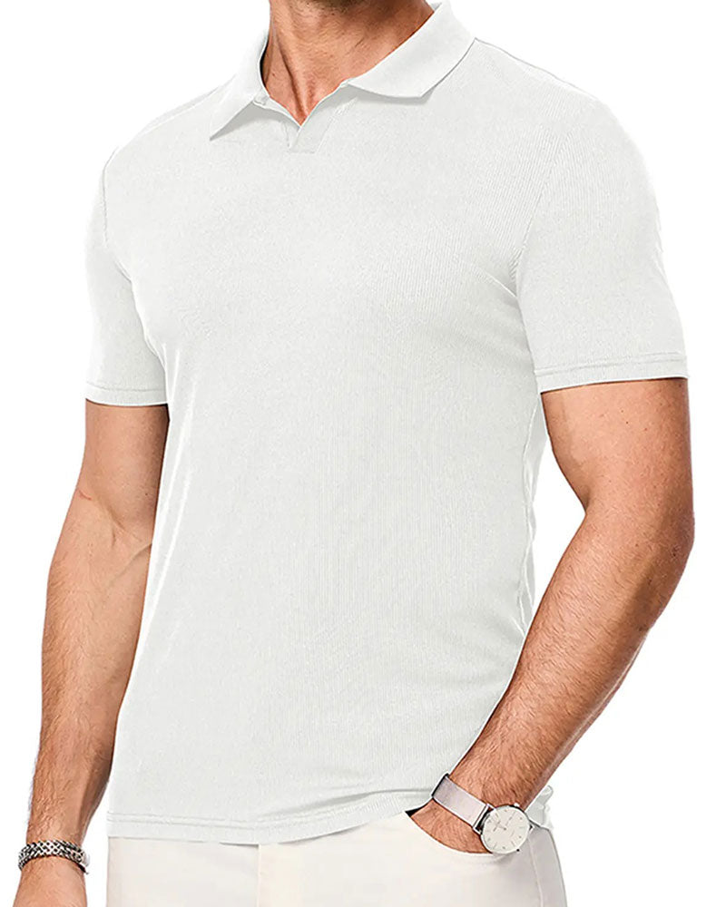 Men's Casual Lapel T-shirt