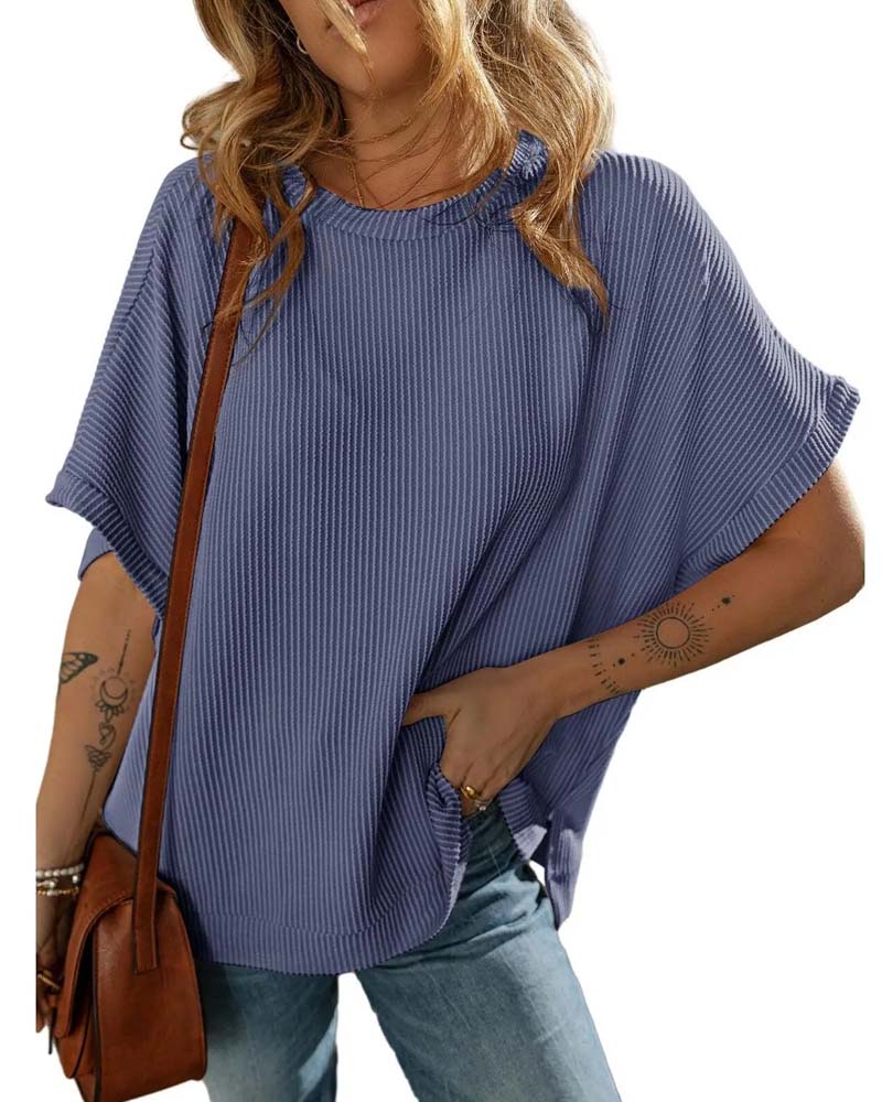 Loose-Fit Crew Neck Casual T-Shirt