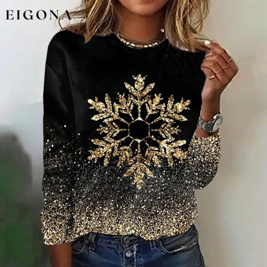 Vintage Snowflake Gradient T-Shirt Black 9.99 best Best Sellings clothes Plus Size Sale tops Topseller