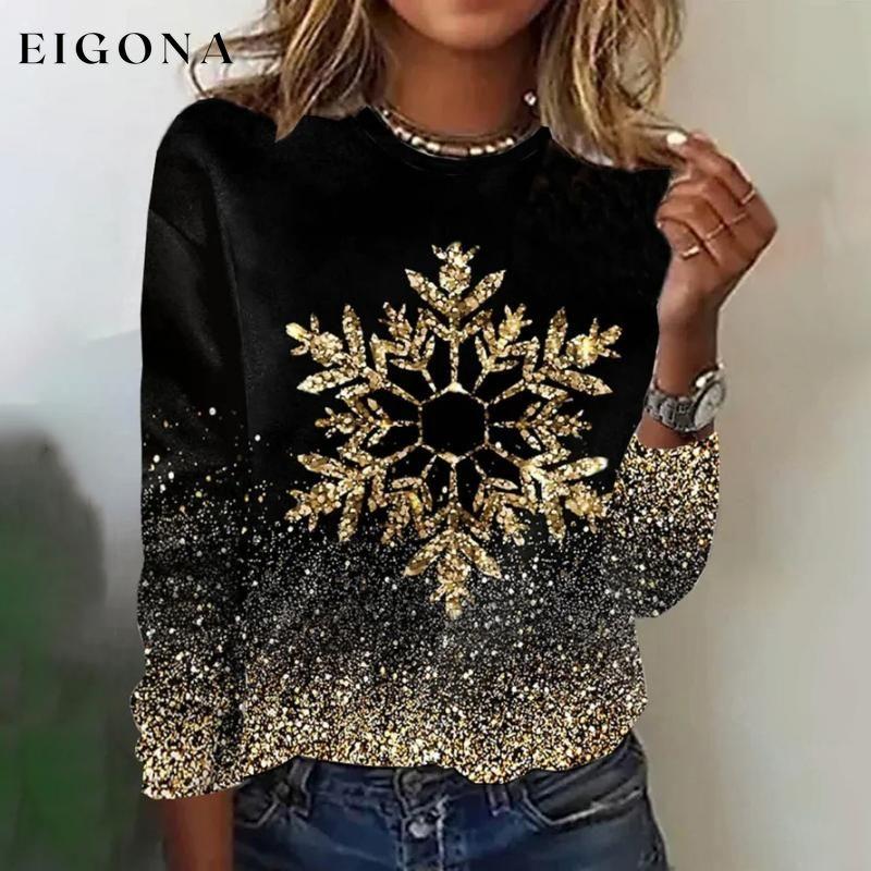 Vintage Snowflake Gradient T-Shirt 9.99 best Best Sellings clothes Plus Size Sale tops Topseller