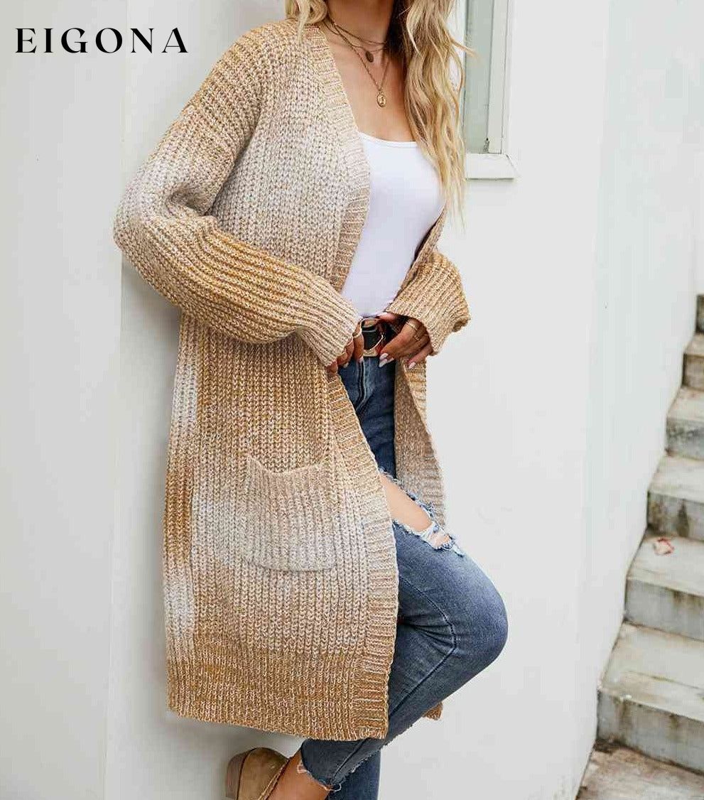 Gradient Open Front Cardigan cardigan cardigans clothes SF Knit Ship From Overseas sweater sweaters