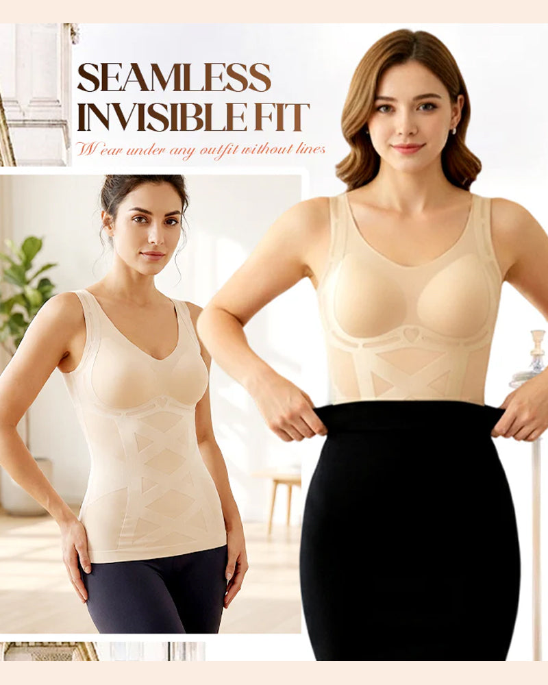 Seamless Body Shaping Camisole with Built-in Bra