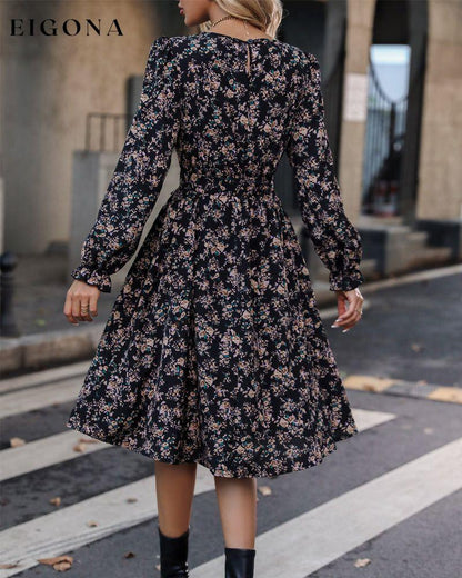 Floral print elegant dress 2023 f/w 23BF casual dresses Clothes Dresses spring