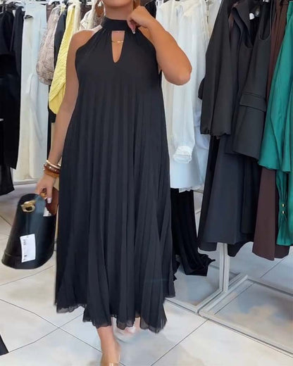 Halter Cut-Out Sleeveless Dress