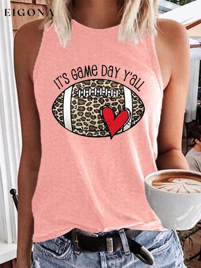 Women's Football Season It's Game Day Y'all Vest ball print