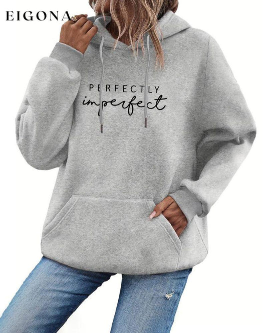 Hooded Sweatshirt with Pockets Gray 2023 f/w 23BF cardigans Clothes hoodies & sweatshirts spring Tops/Blouses