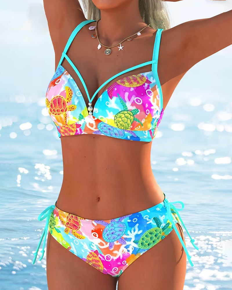 Ocean Turtle Print Bikini