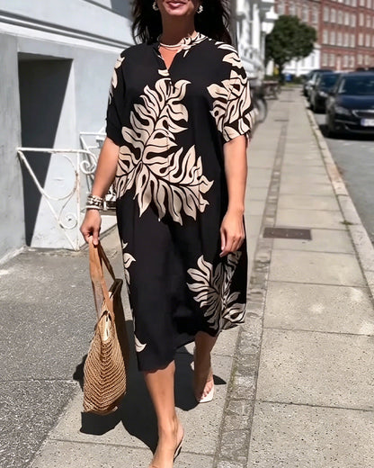 Botanical Print Shift Dress
