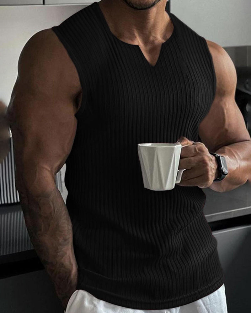 Men's Solid Color Sports Casual Tank Top