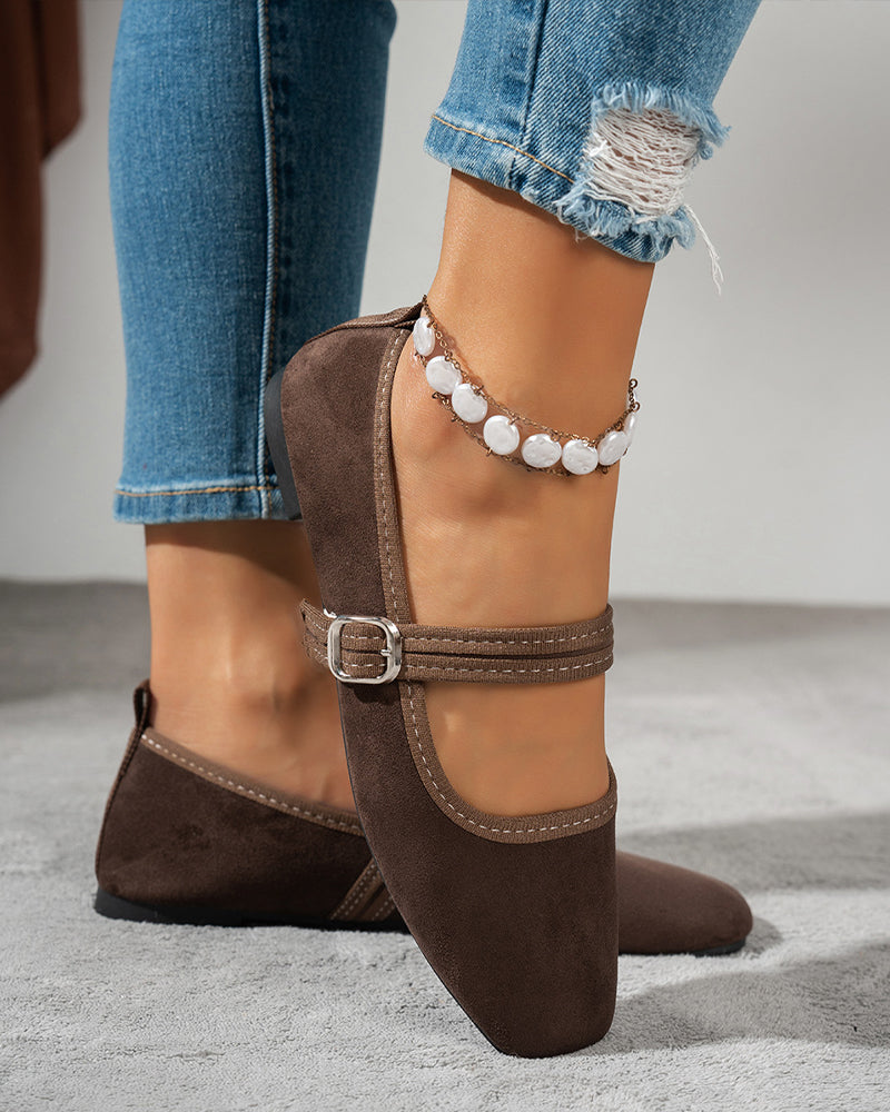 Women's Vintage Classy Elegant Square Toe Classic Mary Jane Shoes 2024 f/w shoes spring summer